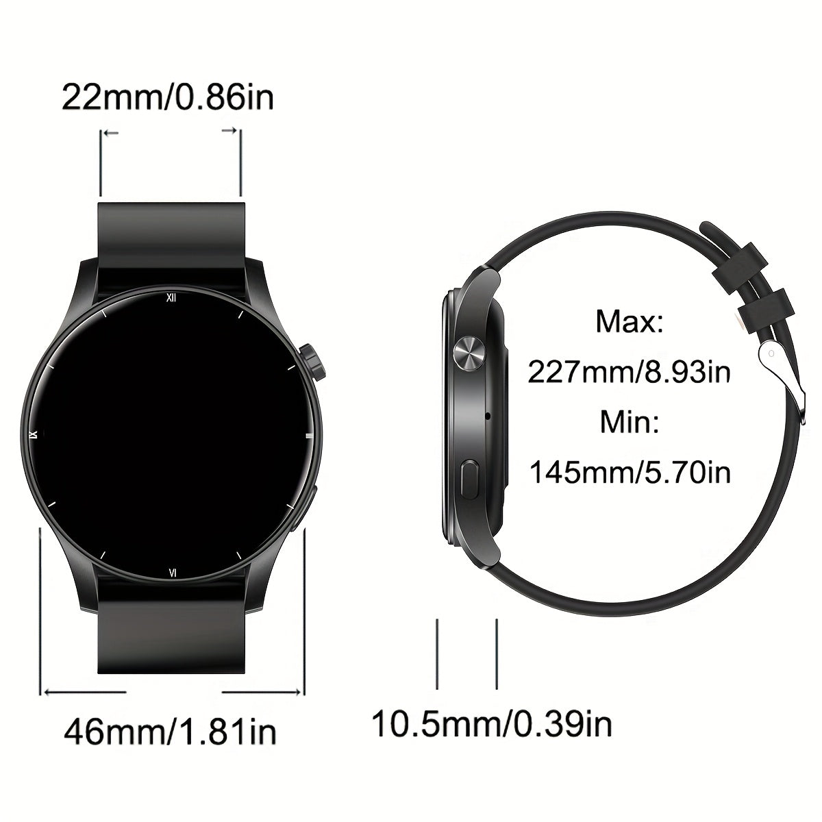 Smartwatch with 3D Dynamic Sports Dial 1.39-Inch Large Screen 100+ Sports Modes Compatible with iPhone and Android