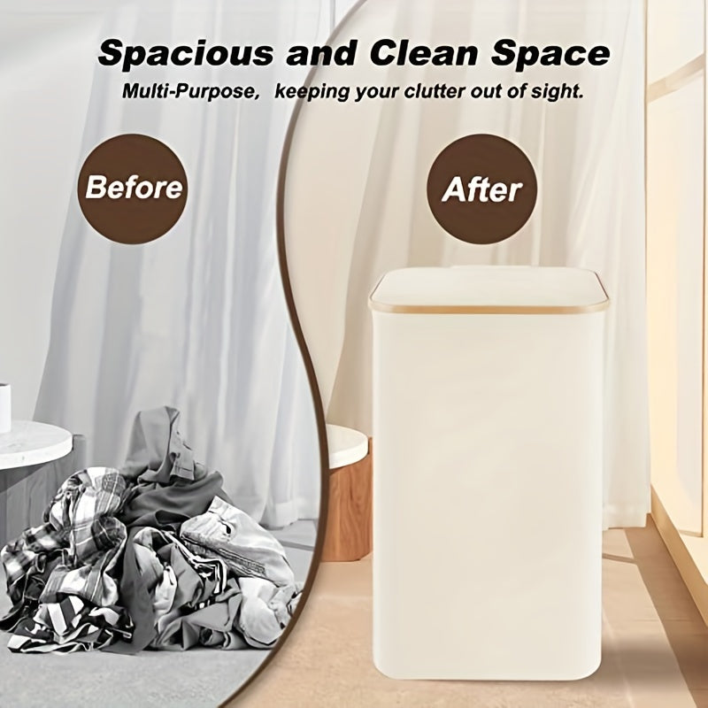 Large Collapsible Laundry Basket with Lid 100L Waterproof Removable Bag Handles