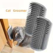 Wall-Mounted Cat Self-Groomer with Massage Comb for Kittens and Puppies