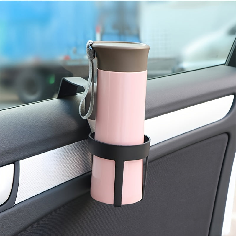 Car Door Cup Holder with Window Hook Durable Plastic Fits Most Vehicles