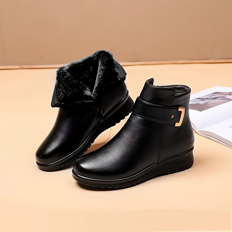 Women's Ankle Boots Lined Warm Thick Sole Casual Winter Shoes