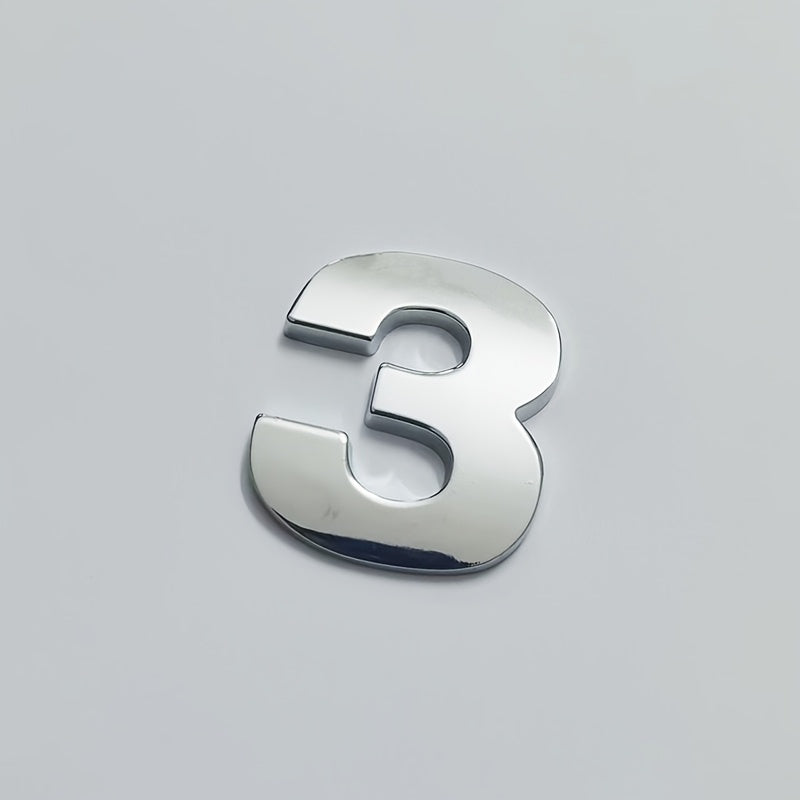 Moslashtiriladigan Kumush 3D Metall Avtomobil Emblemasi Katta Harf Raqami Zink Alloy Tashqi