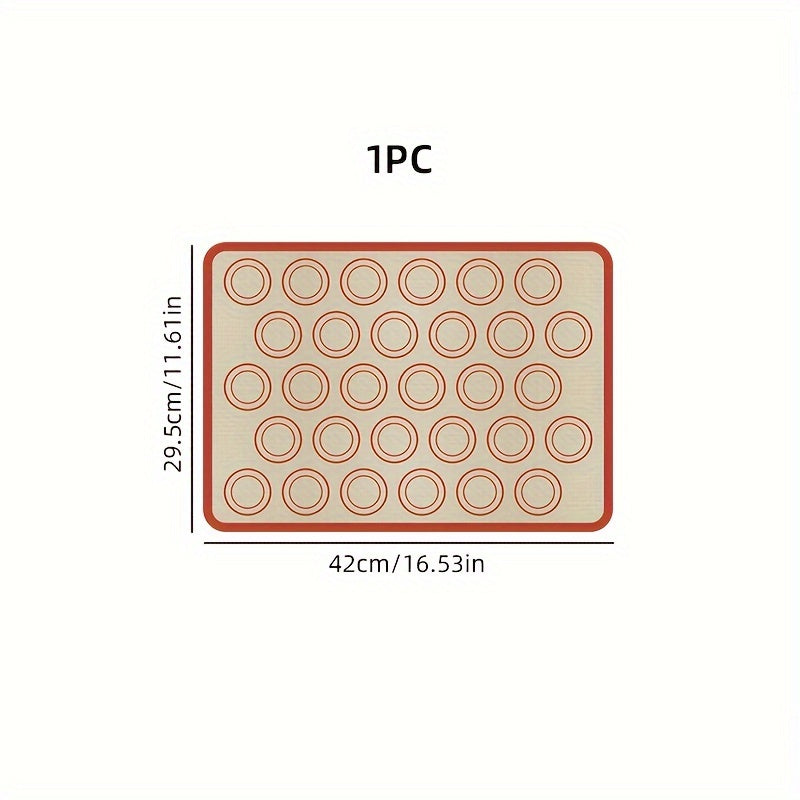 Silicone Baking Mats Set of 4 with Festive Designs for Cookies Macarons and Treats
