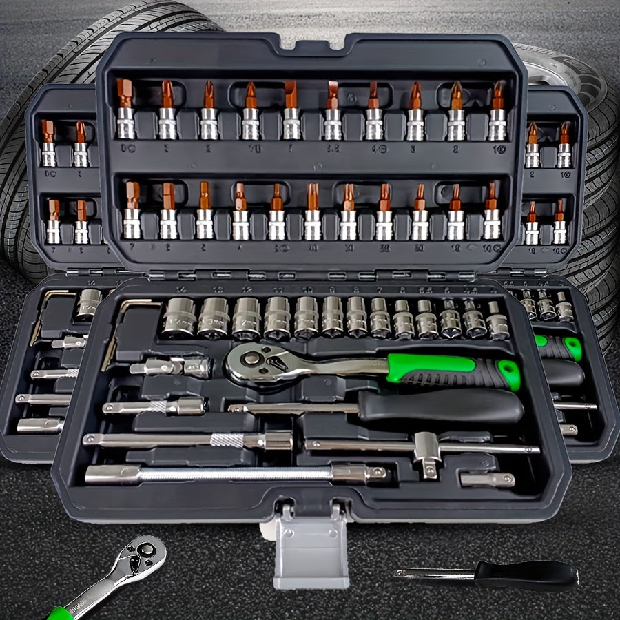 Juego de llaves dinamométricas de acero de 46 piezas para reparación de bicicletas y coches