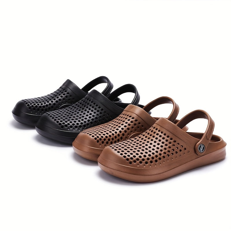 Unisex EVA Clogs Breathable Non-Slip Summer Garden Shoes Black Brown Dark Brown