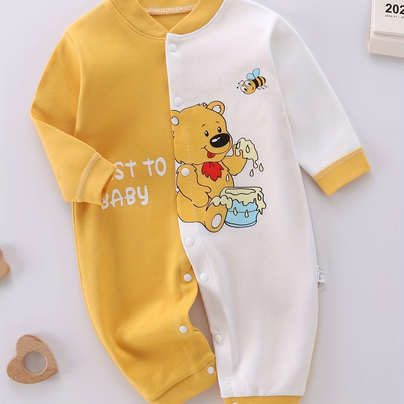 Baby Romper for 0-3 Years Old Cotton Dinosaur Cartoon Color Block Spring Fall Outdoor