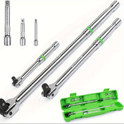 6-Piece Heavy Duty Breaker Bar Set 1/4, 3/8, 1/2 Inch Drive Steel