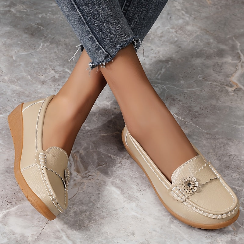 Women's Slip-Resistant Casual Flats Large Size Soft TPR Sole