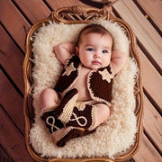 Baby Boy Woolen Yarn Cowboy Costume for Newborns Photo Prop