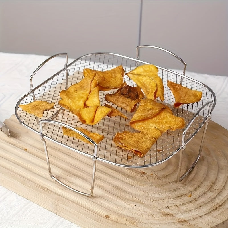 Stainless Steel Air Fryer Accessory Kit with Grill Rack and Filter for Oven BBQ