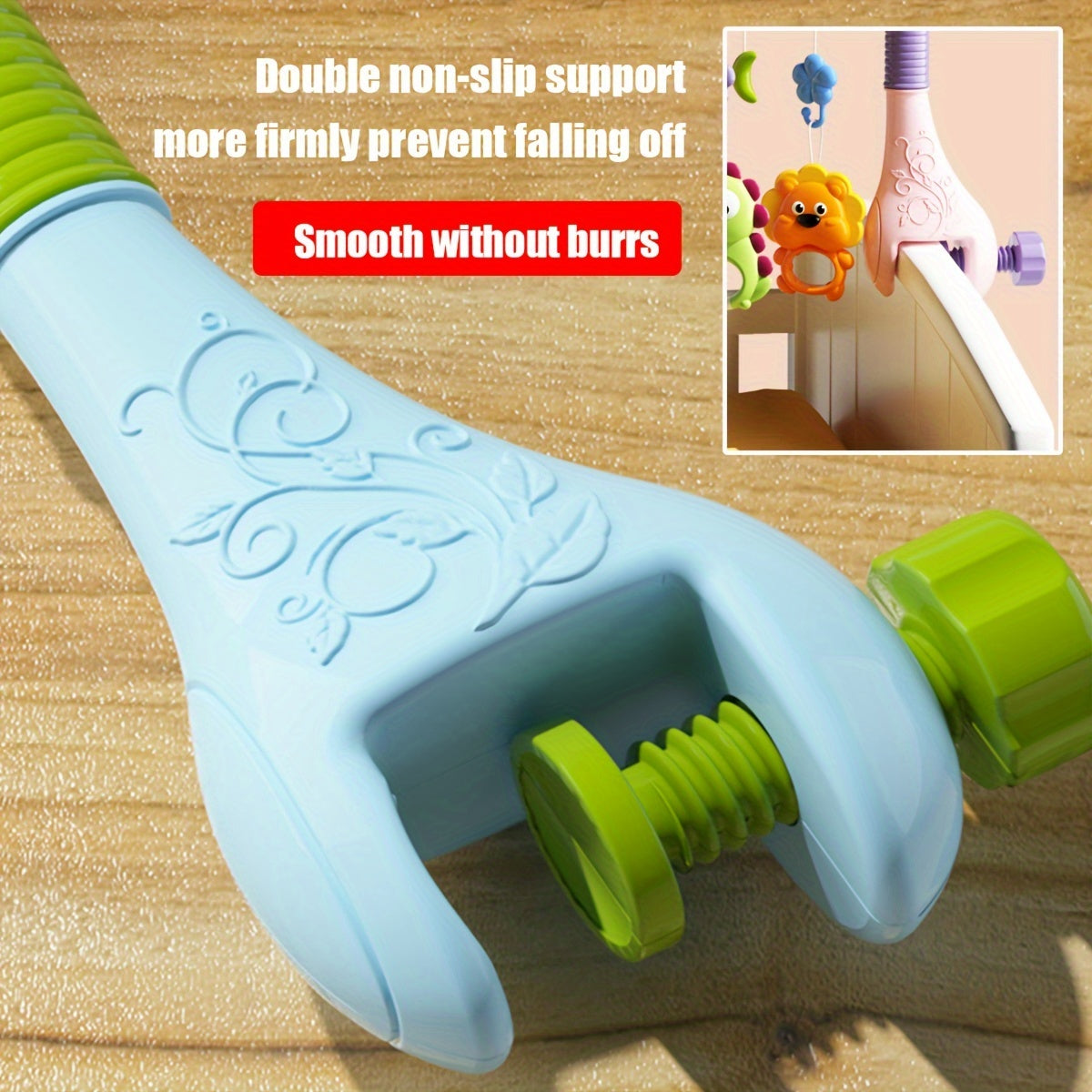 Bolalar uchun yoritgichli mobil, musiqa va aylanuvchi o'yinchoqlar bilan, BPAsiz plastmassa, aralash ranglar