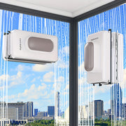 Magnetic Double-Sided Window Cleaner with Safety Accessory for All Glass Surfaces