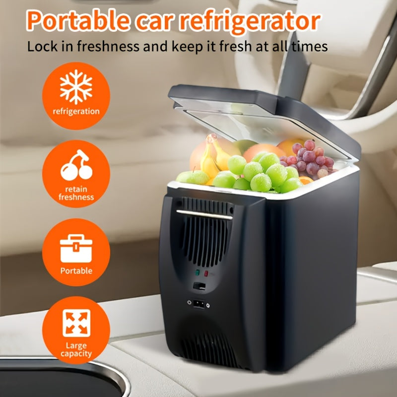Портативный автомобильный холодильник-микроохладитель на 6 л, мини-морозильник для путешествий, кемпинга, напитков, еды