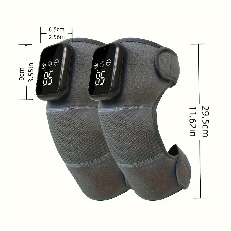 Wireless Vibration Massage Knee Protector with Heating and Wireless Charging Controller for Joints and Shoulders