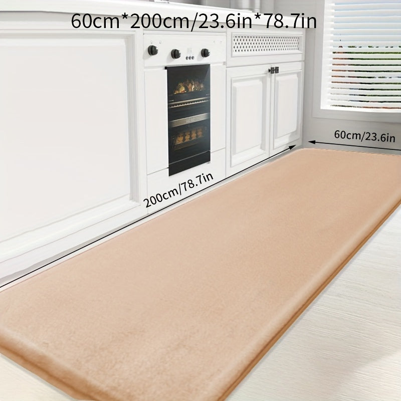 Coral Fleece Non-slip Quick-Drying Bath Mat for Bathroom Kitchen Laundry Bedroom