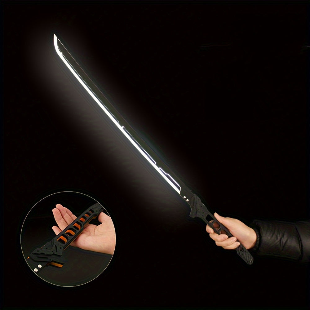 LED Illuminated Samurai Sword Replica 80cm Acrylic Cyberpunk Katana for Cosplay Party Photography