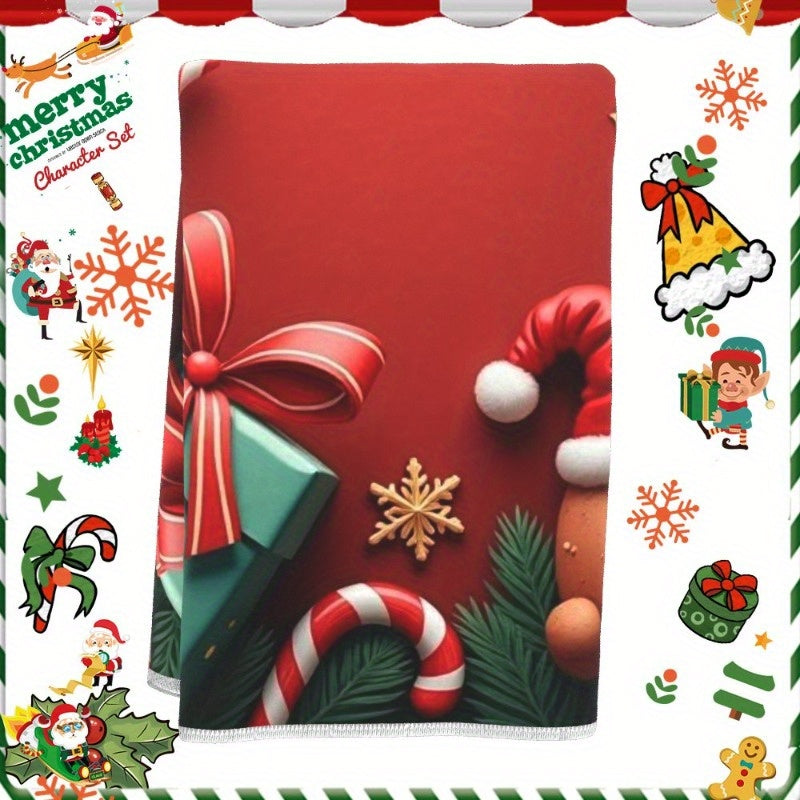 Christmas Themed Kitchen Towel 18x66 cm Soft Festive Holiday Decor