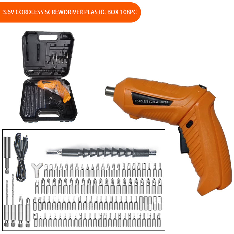 Mini 3.6V Cordless Electric Screwdriver Rechargeable Lithium Battery Compact Tool