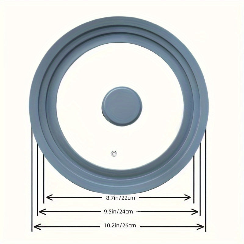 Glass Lid for Pots and Pans with Silicone Rim Dishwasher Safe Multipurpose Cookware Cover