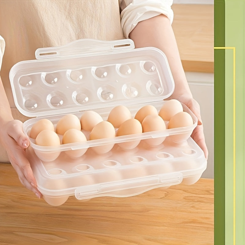 Egg Storage Box Transparent Shockproof Stackable Plastic Organizer for Refrigerator