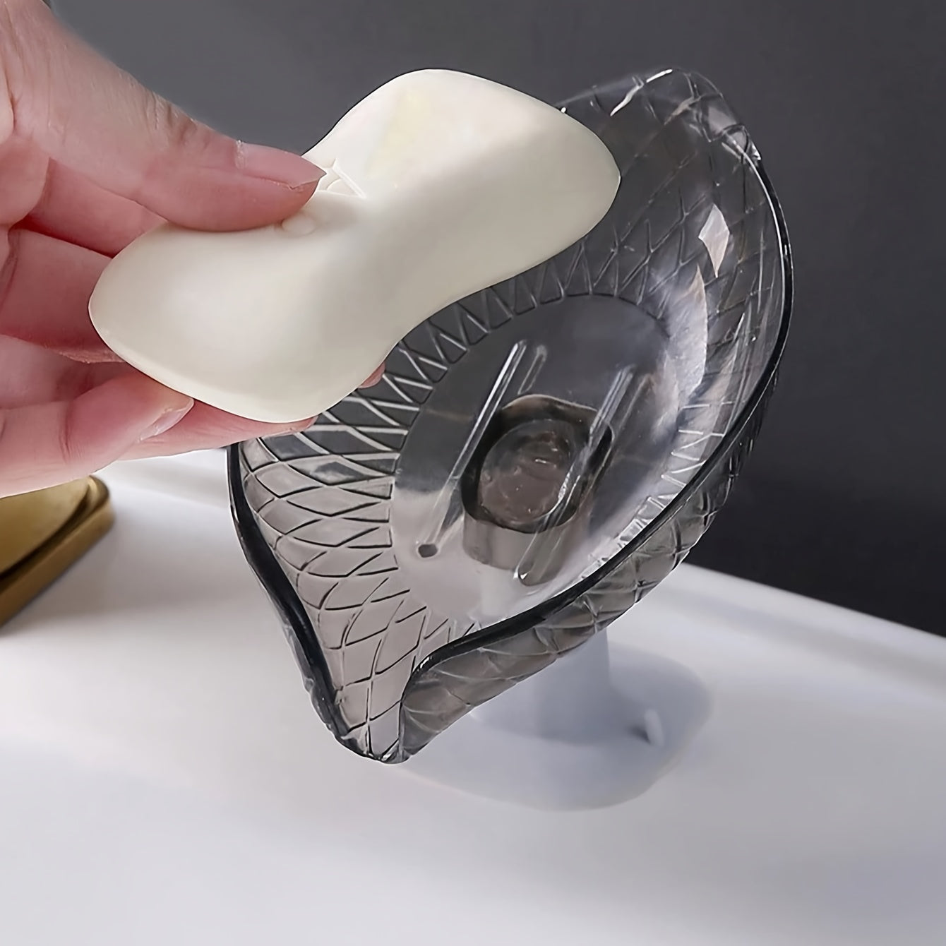 Plastik sabun idishi, so'ndirish qopqog'i va devorga o'rnatish uchun, hammom uchun, oval dizayndagi sabun qutisi, suyuqlikni oqizish xususiyati bilan, Halloween va Rojdestvo bezaklari.