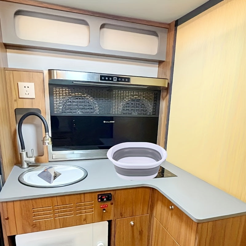 Foldable Portable Sink Basin for Camping and Home Foot Wash Gray