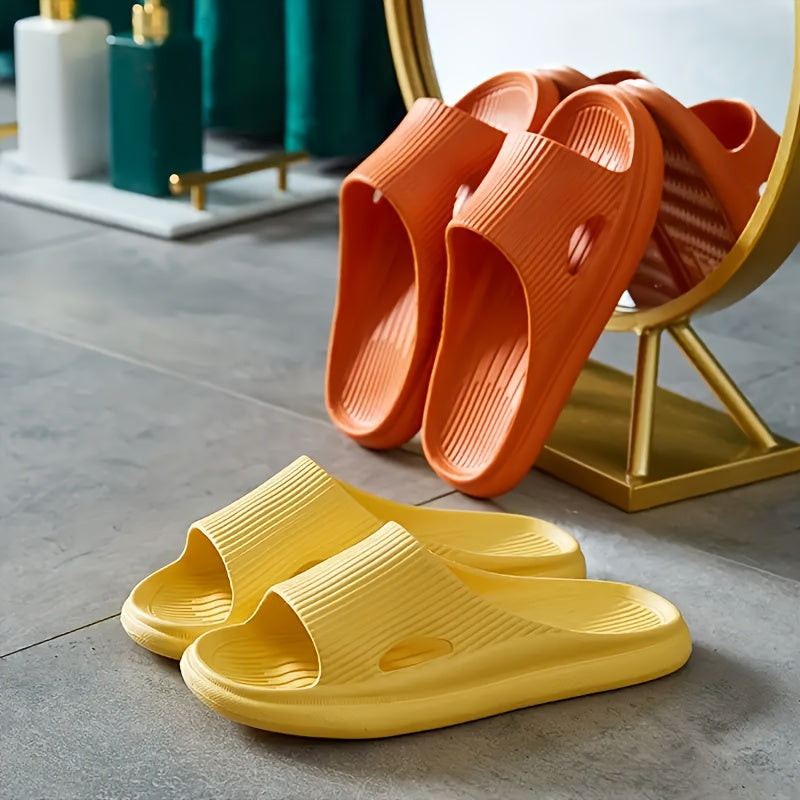 Men and Women EVA Non-Slip Slippers Minimalist Stripes For Home Beach