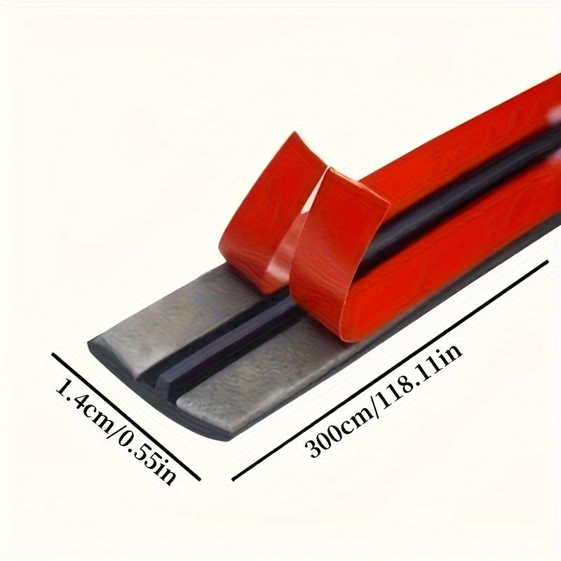 Universal T-Shaped Car Sunroof Sealing Strip 300cm Rainproof Windshield Seal
