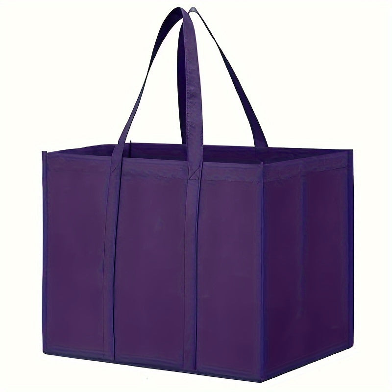 Eco-Friendly Reusable Shopping Bag Square Tote Leak-Proof Polypropylene Long Handles