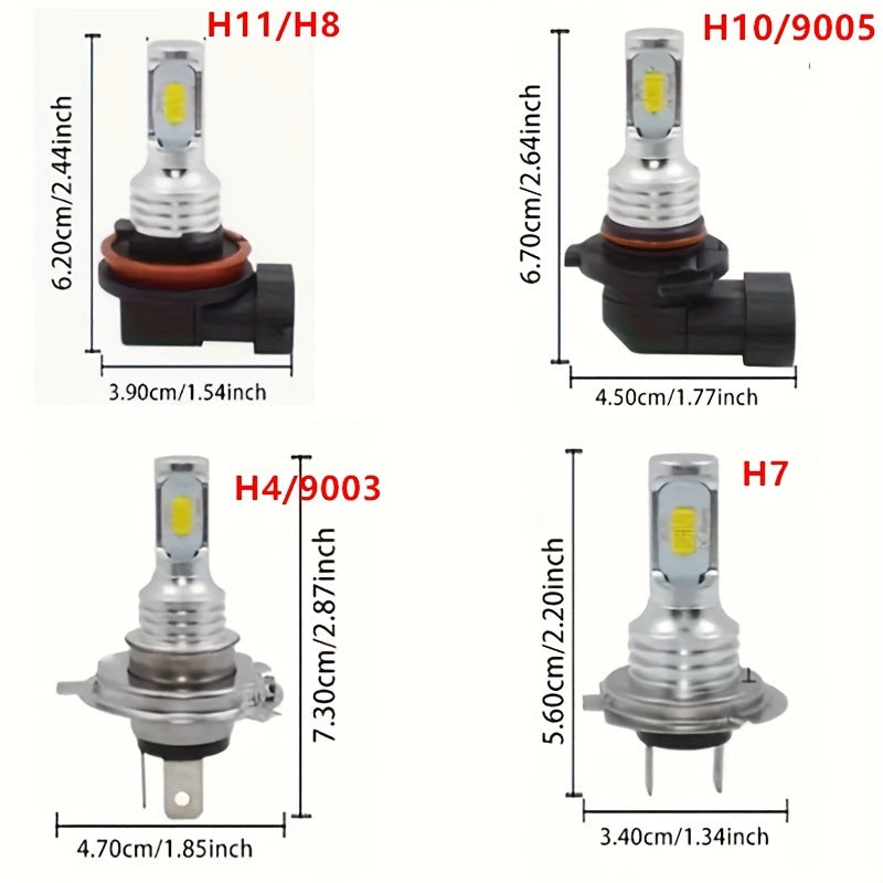 Car LED Fog Light Bulbs 6000K White H7 H8 H9 H10 H11 12V