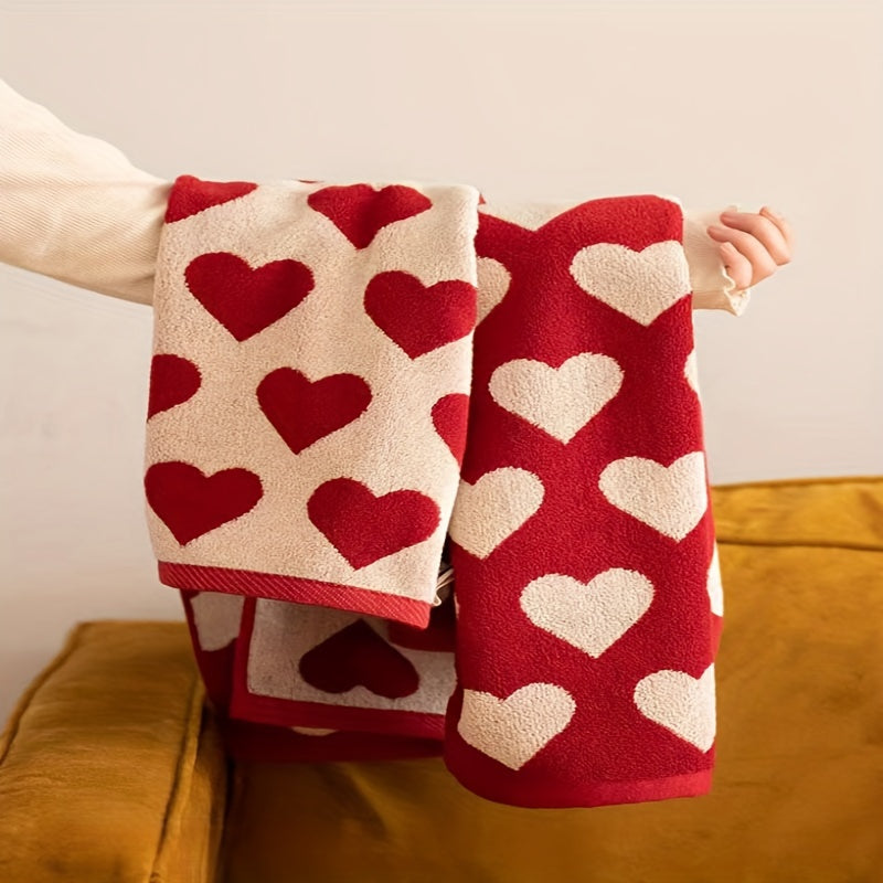 Double-Sided Cotton Jacquard Towel Absorbent Soft Non-Shedding 34x75 cm