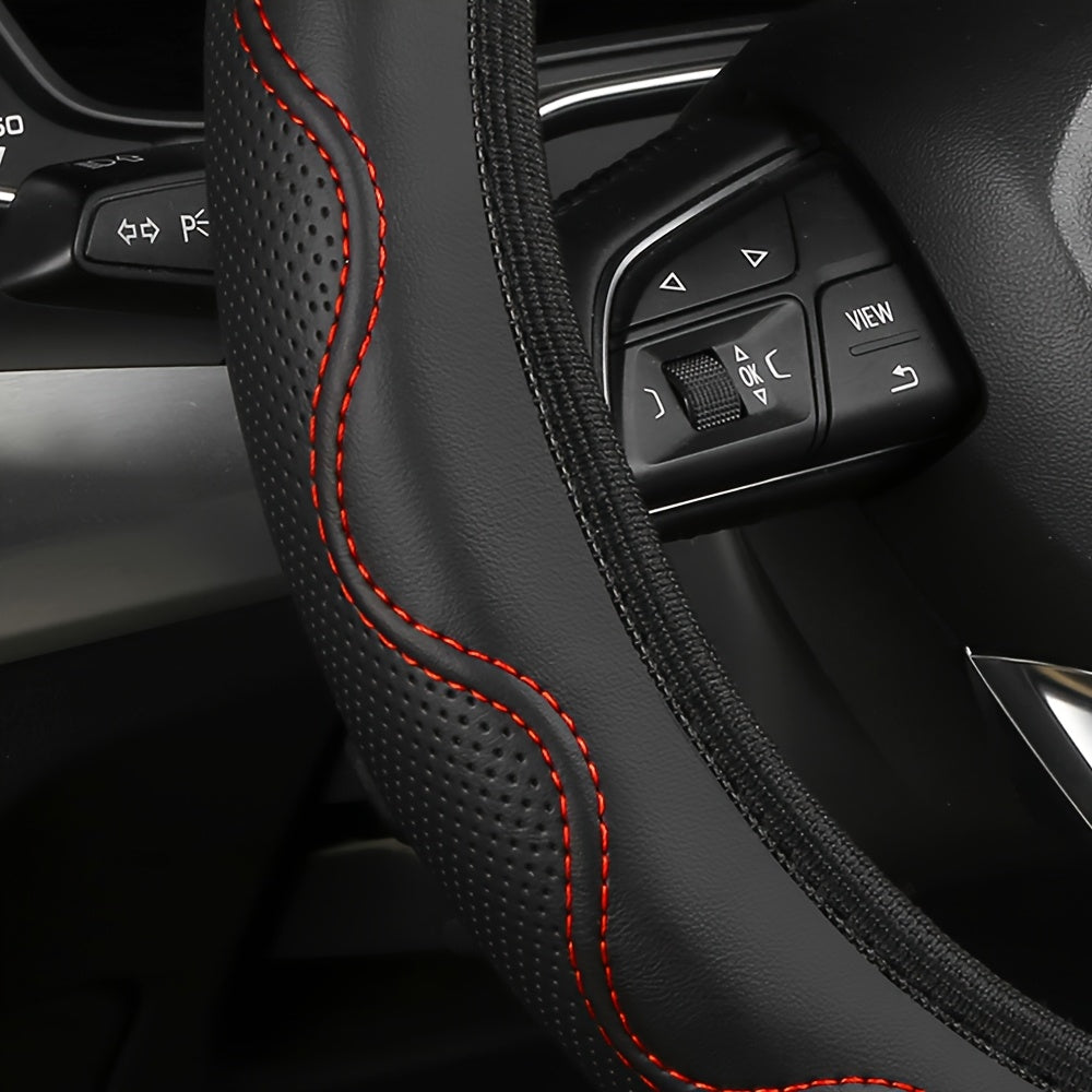 Universal Steering Wheel Cover Embossed Anti-Slip All-Season Car Interior