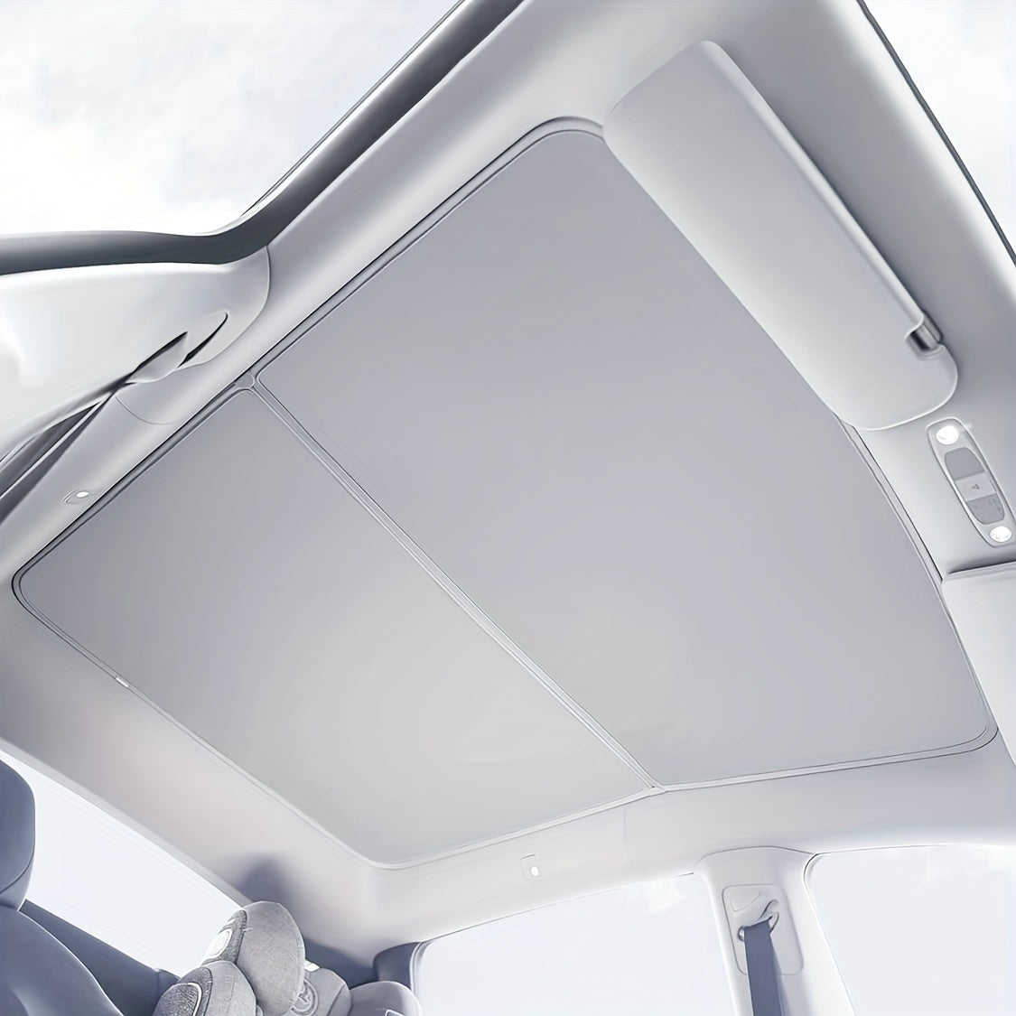 Universal Car Sunshade Curtain Dual-Layer UV Heat Insulation for Vehicles