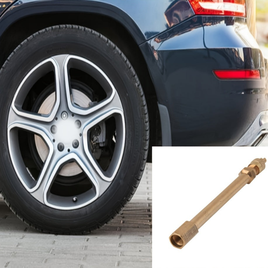 Dos piezas de extensiones de válvula de neumático de cobre dorado para coches, camiones, furgonetas, SUVs