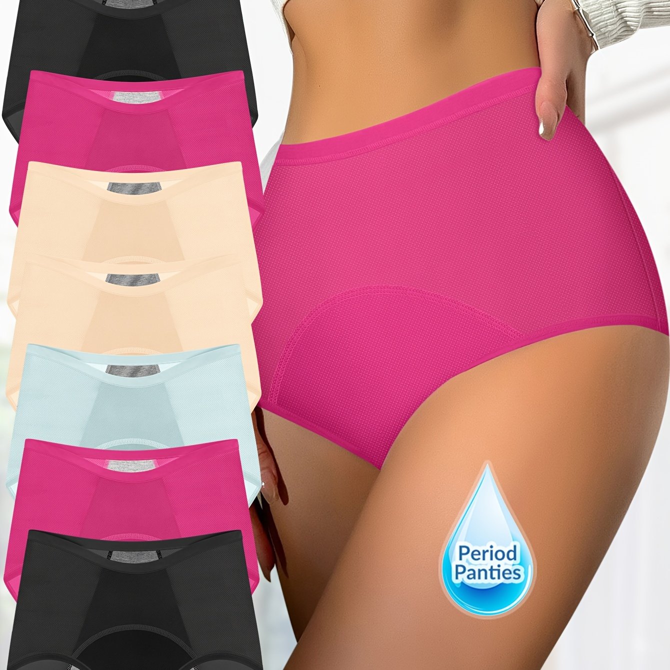 7 Pcs Seamless Anti-Leak Women's Period Panties Breathable Comfortable Lingerie