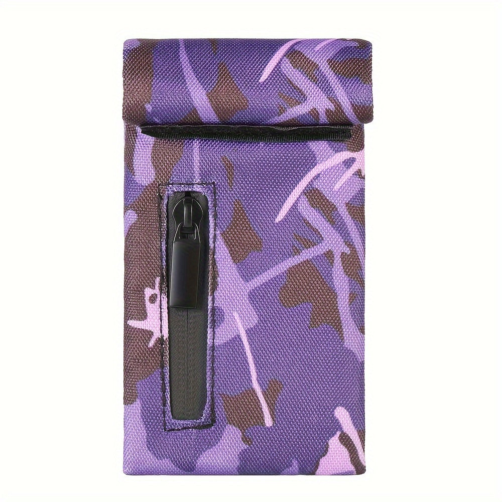 Unisex Carbon Lined Odor Proof Pouch with Zipper Storage Bag