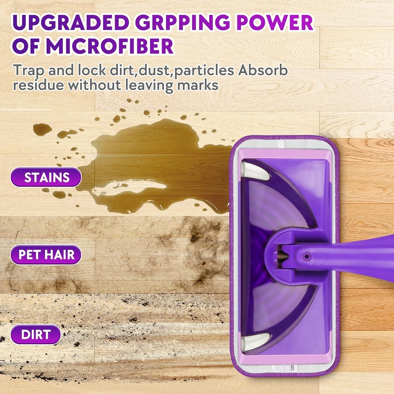 12 ta to'plamda qayta ishlatiladigan mopa yostiqlari, Swiffer Wet Jet uchun mo'ljallangan, uyda quruq va nam tozalash uchun yuviladigan mikrofiber mop boshliqlari