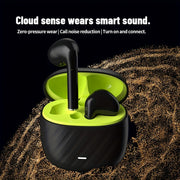 Auriculares inalámbricos con control táctil, aislamiento de sonido, micrófono integrado, batería de larga duración, carga USB-C para llamadas y juegos