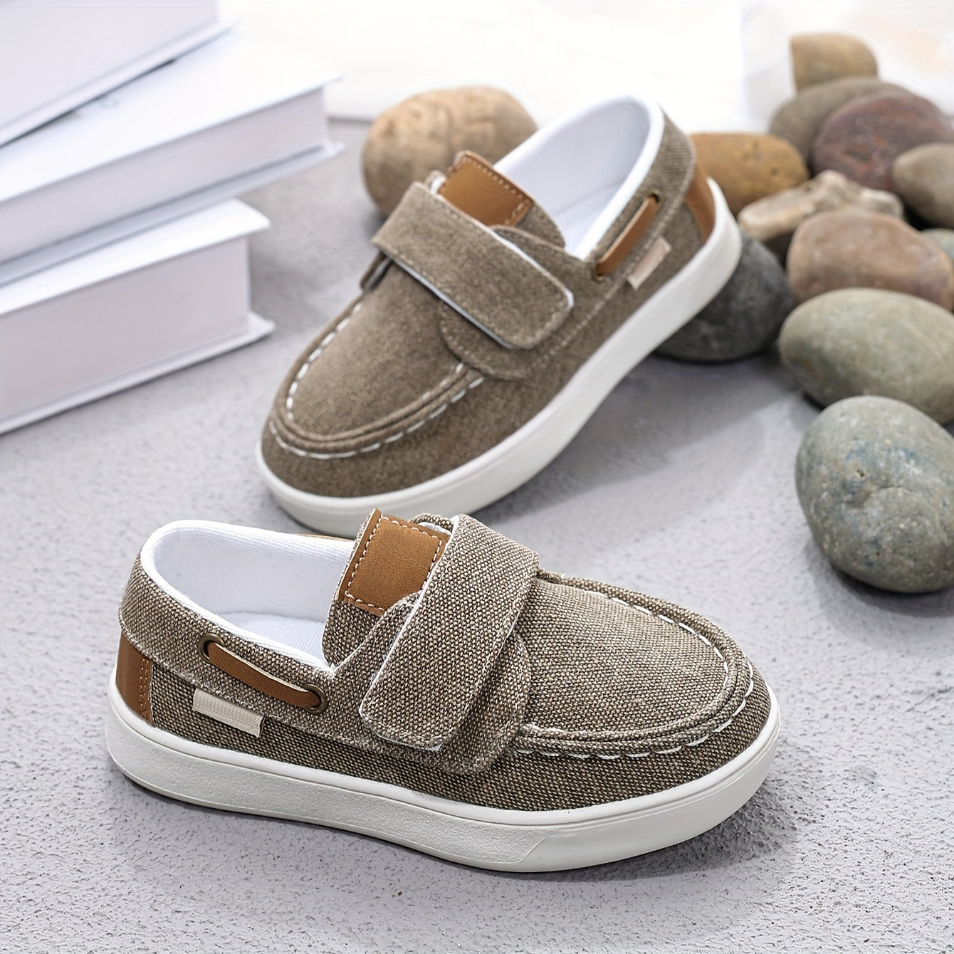 Boys' Canvas Sneakers Soft Non-Slip Casual Low Top All-Season
