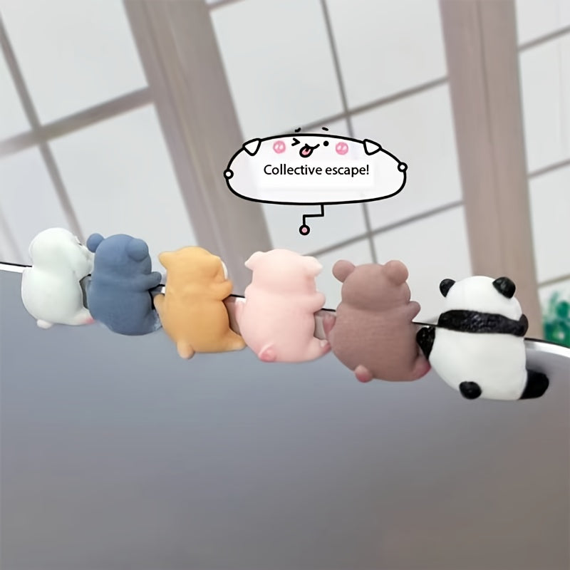 Cartoon Animal Desk Decor for Computer, Car, and Phone Screen Accessories