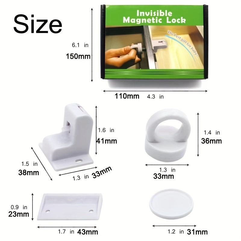 Baby Safety Locks with 10 Magnetic Locks and 2 Keys for Childproofing