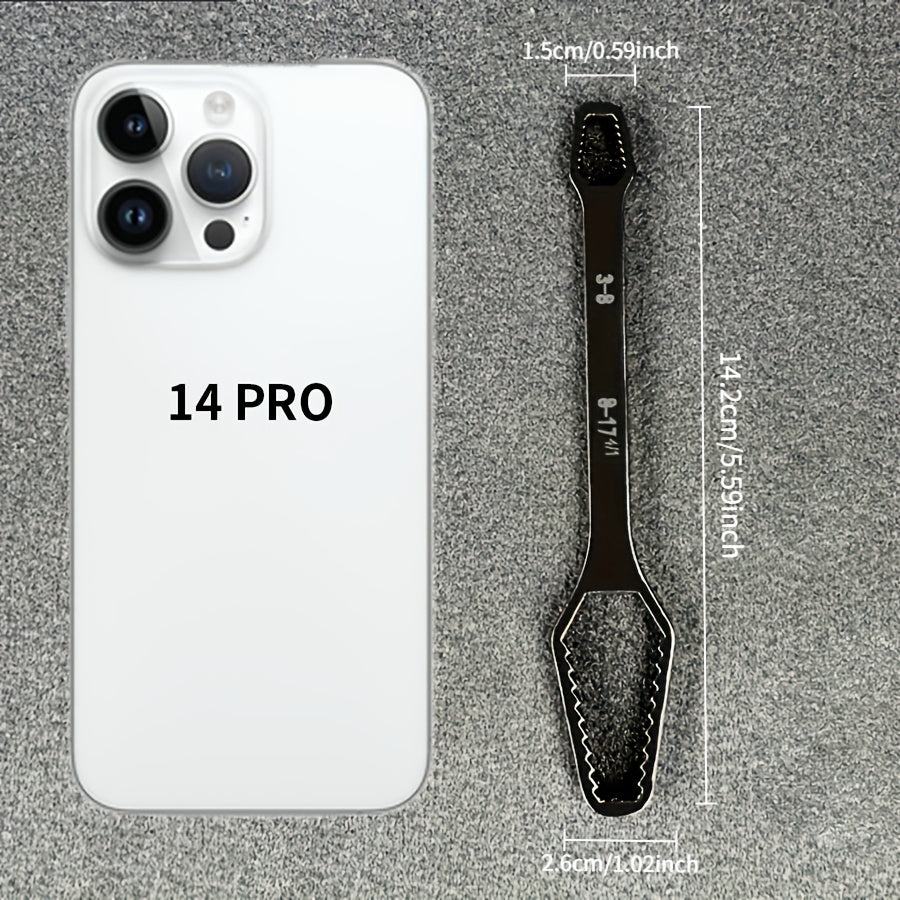 Llave Torx ajustable multipropósito negra de doble cabeza para reparación de autos y bricolaje