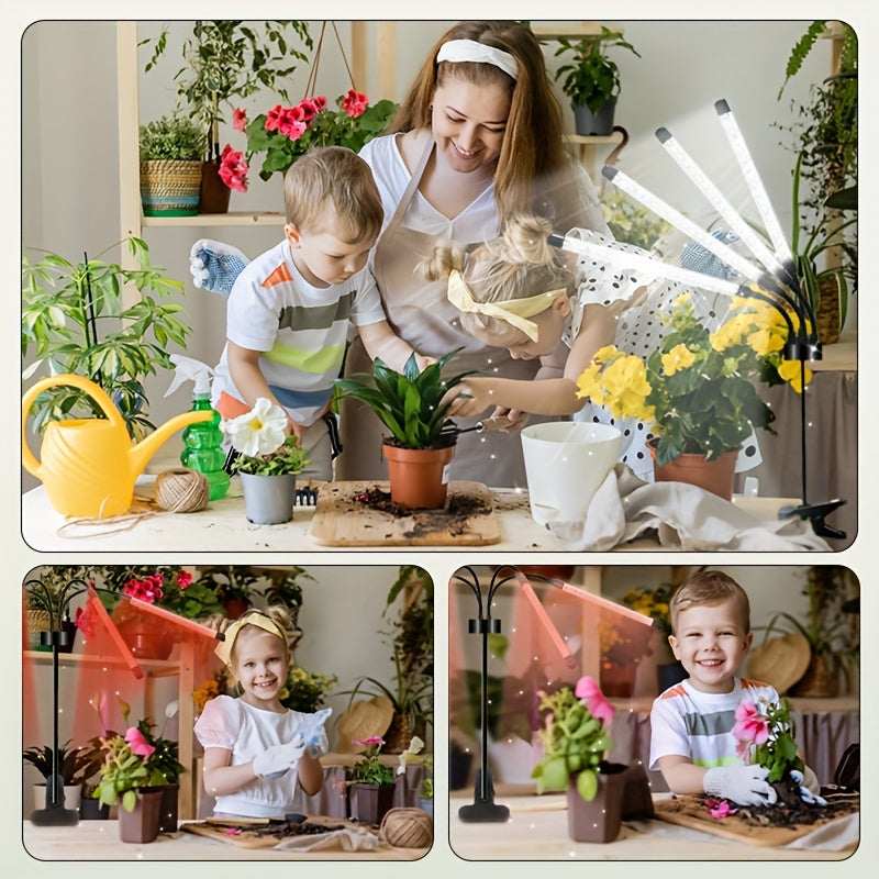 Adjustable Full Spectrum LED Plant Grow Light with Dimmable Fill Light for Indoor Gardens