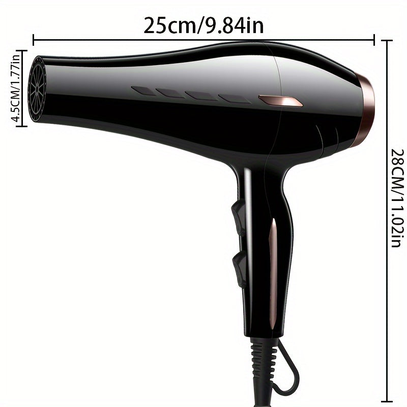 2100W Hair Dryer with Diffuser European Plug Long Cord Home Styling