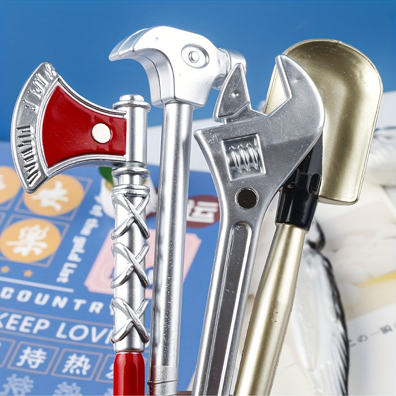 11-Piece Hardware Tool Design Ballpoint Pen Set Creative Stationery Gift Pen with Wrench Pliers Screwdriver Hammer