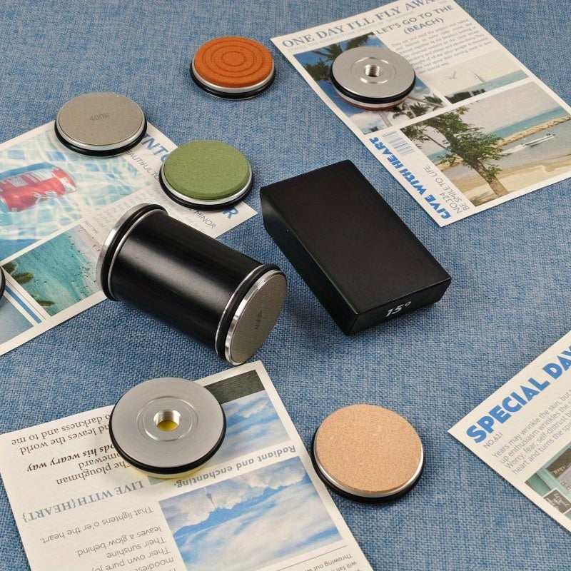 2025 2 Herramienta de afilado de ángulo, afilador de varias piezas para uso en cocina exterior