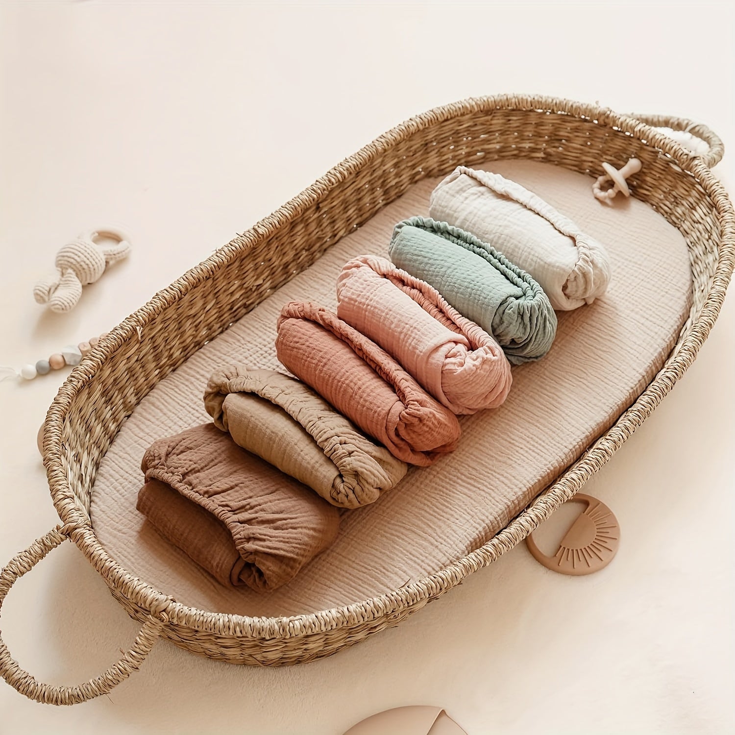 Set of 2 Muslim Crib Sheets 83.82x43.18 cm Soft Breathable Cotton