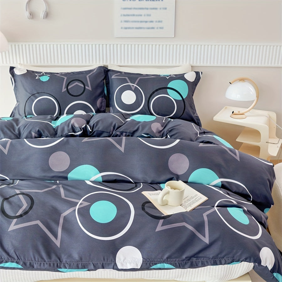 Three-Piece Bedding Set with Quilt Cover and Pillowcases for Bedroom Decor