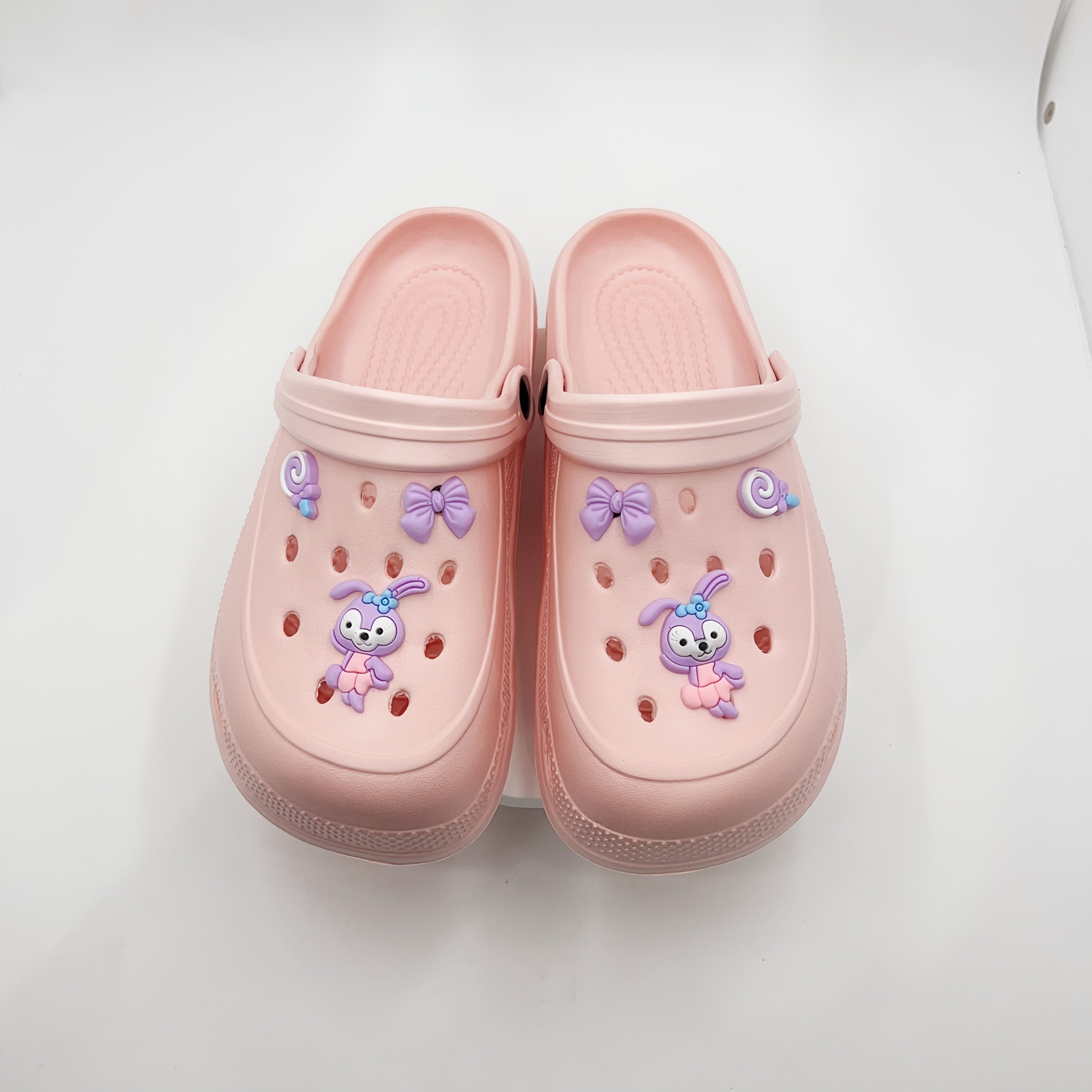 Women's Lightweight EVA Clogs with Breathable Perforated Design in Pink