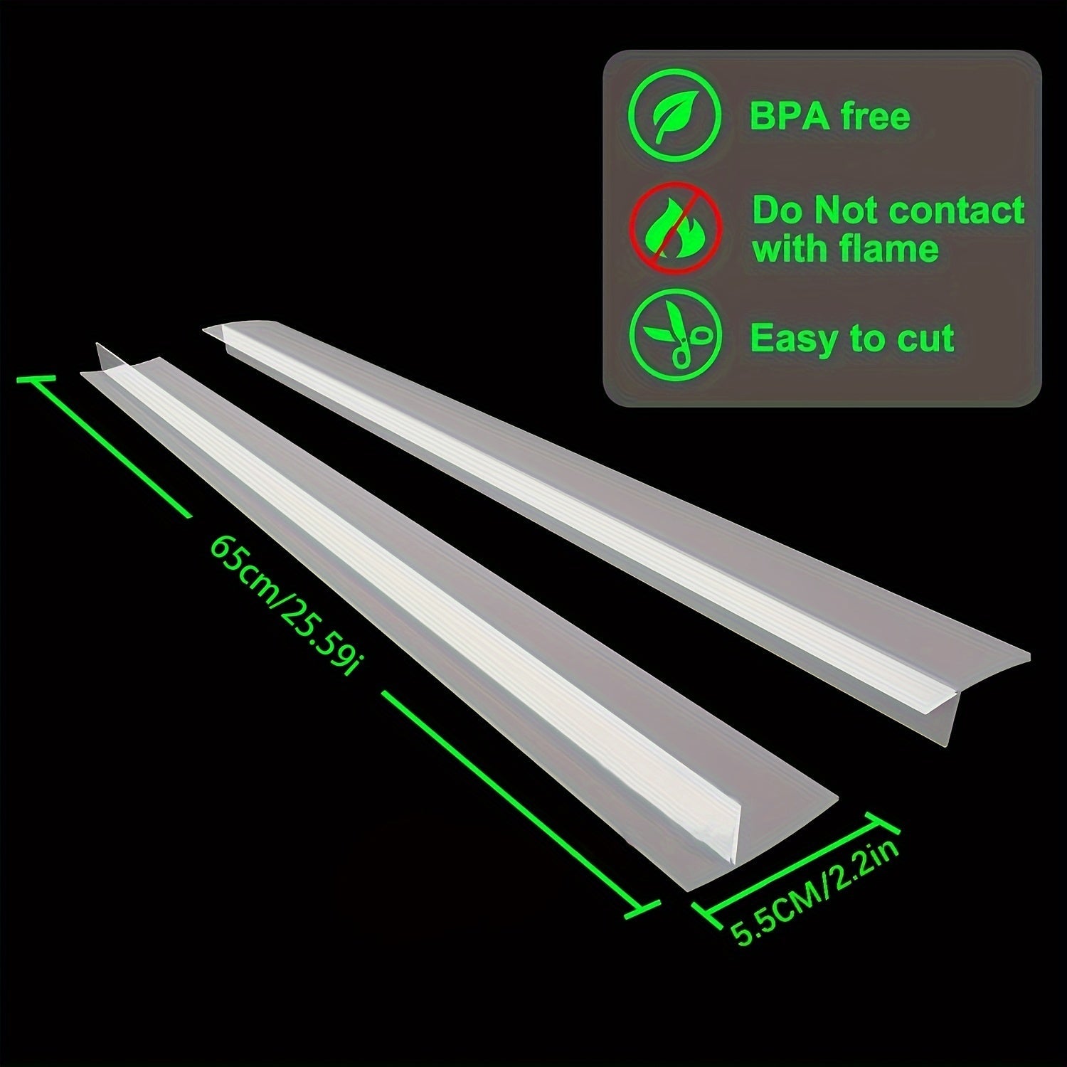 Silicone Stove Gap Cover Set for Kitchen Countertop Protection